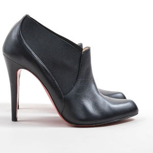 Christian Louboutin Black Leather Booties
